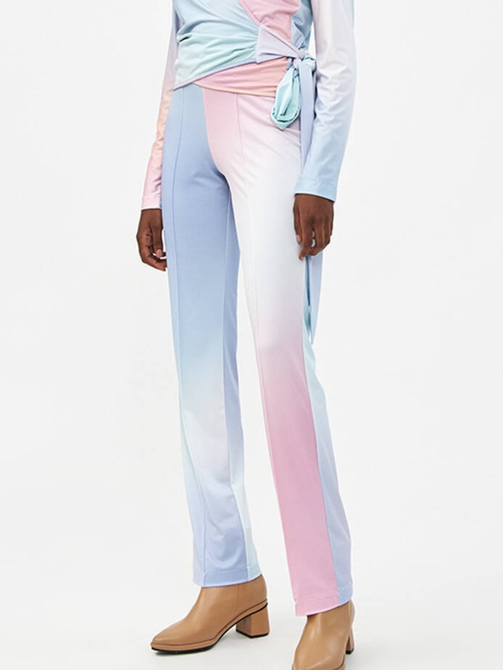 SAKS POTTS Lissi Pant in Multi Color Print Size 1 (Small) Stretch Contemporary